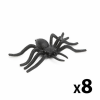  Pók szett, halloween-i dekoráció (fekete, 8 db / csomag)