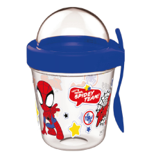  Pókember Spidey pohár snack tartó fedéllel és kanállal 350 ml ajándéktárgy