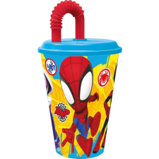 Pókember Spidey szívószálas pohár, műanyag 430 ml bögrék, csészék