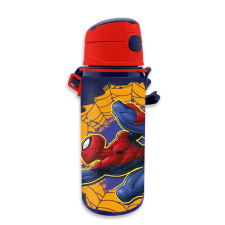  Pókember Web-Slinger alumínium kulacs akasztóval 600 ml kulacs, kulacstartó