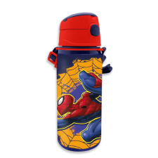  Pókember Web-Slinger alumínium kulacs akasztóval 600 ml kulacs, kulacstartó