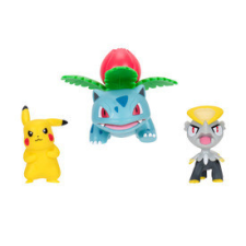  Pokémon 3 db-os figura csomag - Pikachu, Jangmo-o, Ivysaur játékfigura
