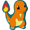  Pokémon Charmander Flame formapárna, díszpárna 39x32 cm Velúr