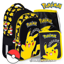  Pokemon iskolatáska, hátizsák SZETT - Pikachu Black iskolatáska