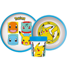 Pokémon Original Team csúszásmentes étkészlet, micro műanyag szett babaétkészlet