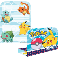 Pokemon Pokémon party meghívó 8 db-os party kellék
