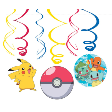 Pokemon Pokémon szalag dekoráció 6 db-os szett party kellék