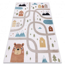 Polar Szőnyeg FUN Polar gyerekeknek, utcák, erdő, krém 240x330 cm lakástextília