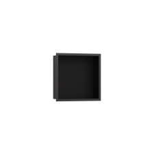 Polc Hansgrohe XtraStoris Individual rámmal csiszolt fekete króm színű 56098340 fürdőszoba kiegészítő