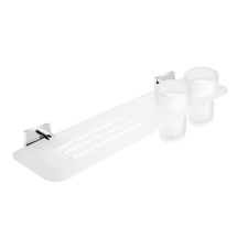 Polc Nimco Keira pohárral együtt króm KEX35058DW26 fürdőszoba bútor