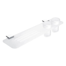 Polc Nimco Kibo pohárral együtt króm KIX35058DW26 fürdőszoba bútor