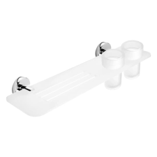 Polc Nimco Unix pohárral együtt króm UNX35058DW26 fürdőszoba bútor