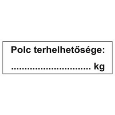  Polc terhelhetősége - öntapadó, 250*80mm információs tábla, állvány