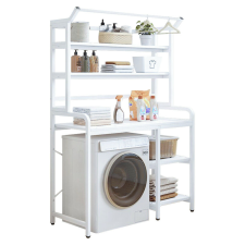  Polcállvány mosógép fölé, fehér, JABIR fürdőszoba bútor