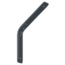 Polctartó konzol fém íves 125x150mm fekete 5122 bútor