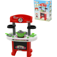  Polesie Bu-bu konyha hanggal, 58cm - Piros konyhakészlet