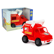 Polesie - Wader Tűzoltóság ConsTruck Piros Polesie 41920 autópálya és játékautó