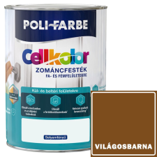 Poli-Farbe VILÁGOSBARNA - CELL KOLOR SELYEMFÉNYŰ ZOMÁNCFESTÉK - POLI-FARBE - 400ML zománcfesték