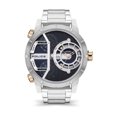 Police Vibe PEWJG2118104 Férfi Karóra - Ezüst/Kék, Nemesacél karóra