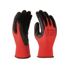  Poliészter kesztyű piros-fekete latex 9-es