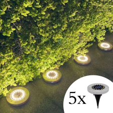 Polifach 16 LED-es süllyesztett Napelemes Lámpa 12,6cm (P-216) #ezüst 5db kültéri világítás