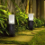 Polifach LED-es kerti Napelemes Lámpa 27,5cm (P-302) #fekete