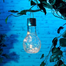 Polifach Polifach LED-es kerti Napelemes Lámpa 21cm (P-517) - Villanykörte #szürke kültéri világítás