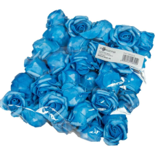  Polifoam rózsa fej virágfej habvirág 4 cm kék habrózsa dekorációs kellék