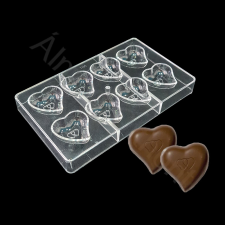 Polikarbonát csokoládé és bonbon forma – Szív szívecskékkel sütés és főzés