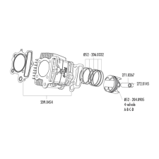 POLINI Dugattyúszeg Polini 13x38x8 Polini Motor alkatrészek Hengerfej, hengerszett Hengerfej egyéb motorkerékpár alkatrész