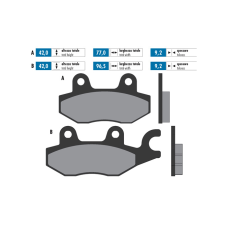POLINI Kymco Agility eredeti fékbetétek Polini Futómű és fék alkatrészek Fékbetétek (tárcsafék) egyéb motorkerékpár alkatrész