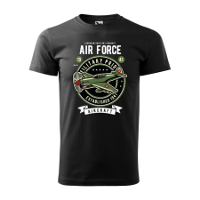  Póló Air force  mintával Fekete L egyedi ajándék
