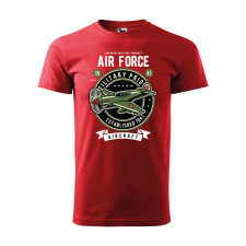  Póló Air force  mintával Piros 2XL egyedi ajándék