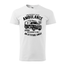  Póló Ambulance  mintával Fehér S egyedi ajándék