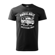 Póló Ambulance mintával - Fekete L méretben ajándéktárgy