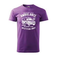 Póló Ambulance mintával - Lila M méretben ajándéktárgy