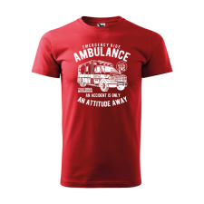  Póló Ambulance  mintával Piros M egyedi ajándék