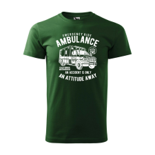 Póló Ambulance mintával - Zöld M méretben ajándéktárgy
