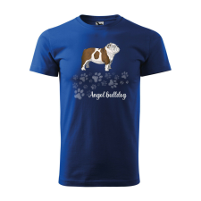 Póló Angol bulldog mintával - Kék M méretben ajándéktárgy