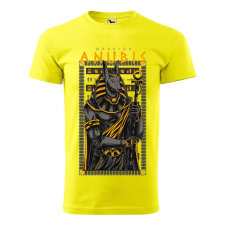  Póló Anubis  mintával Sárga M egyedi ajándék