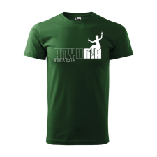  Póló Anyu ma bebaszik mintával - Zöld L méretben ajándéktárgy