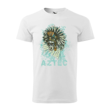 Póló Aztec mintával - Fehér XXXL méretben ajándéktárgy