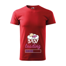  Póló Baby loading lány mintával - Piros XXL méretben ajándéktárgy