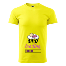 Póló Baby loading lány mintával - Sárga M méretben ajándéktárgy