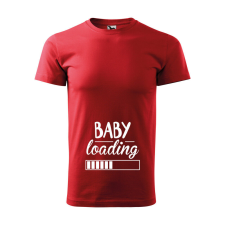 Póló Baby loading mintával - Piros L méretben v1 ajándéktárgy