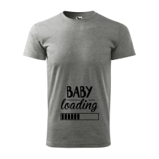  Póló Baby loading  mintával Szürke XL egyedi ajándék