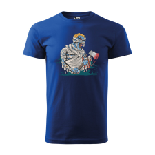  Póló Baltás zombi  mintával Kék XL egyedi ajándék