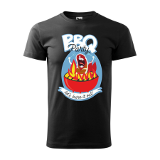 Póló BBQ party mintával - Fekete XXL méretben ajándéktárgy