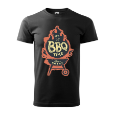 Póló BBQ time mintával - Fekete S méretben v2 ajándéktárgy