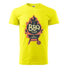 Póló BBQ time mintával - Sárga XXL méretben v2 ajándéktárgy
